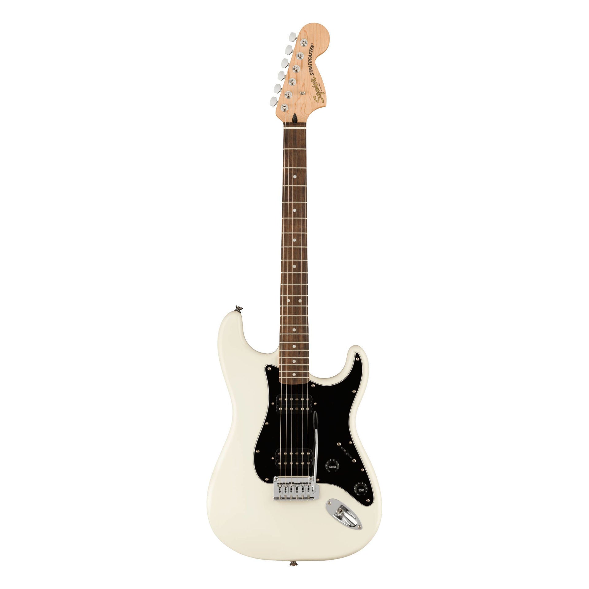 Squier Affinity Series Stratocaster, Maple Fingerboard, Black Pickguard, Olympic White
