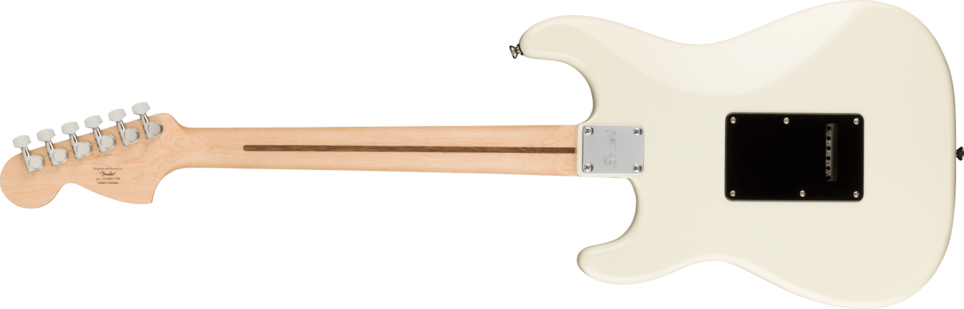 Squier Affinity Series Stratocaster, Maple Fingerboard, Black Pickguard, Olympic White