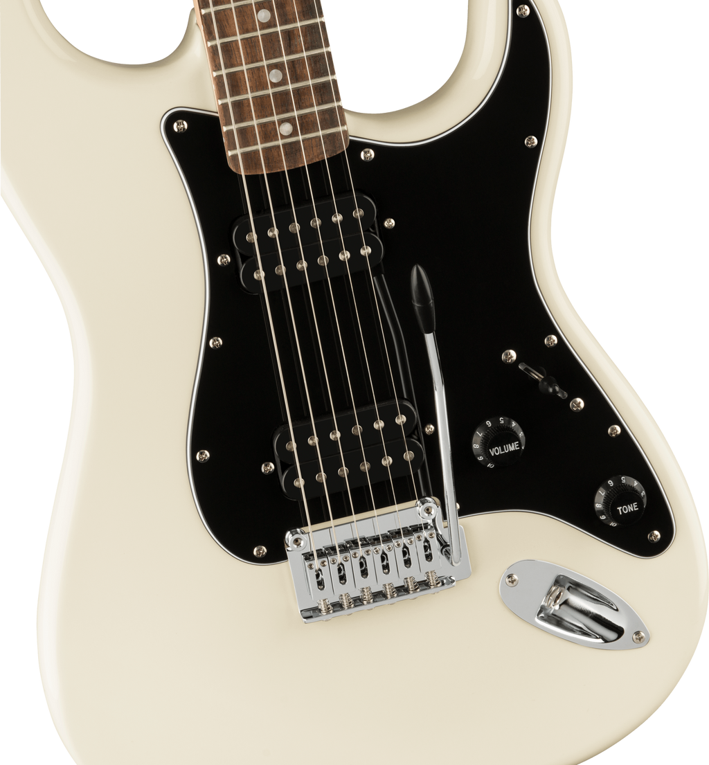 Squier Affinity Series Stratocaster, Maple Fingerboard, Black Pickguard, Olympic White