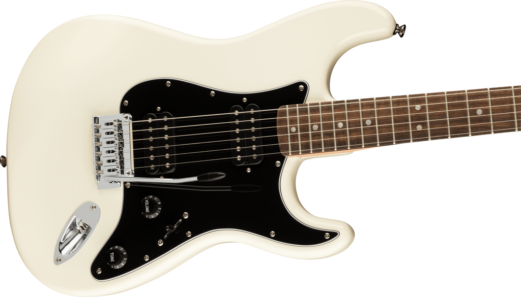 Squier Affinity Series Stratocaster, Maple Fingerboard, Black Pickguard, Olympic White