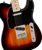 Squier Affinity Series Telecaster, Maple Fingerboard, Black Pickguard, 3-Color Sunburst