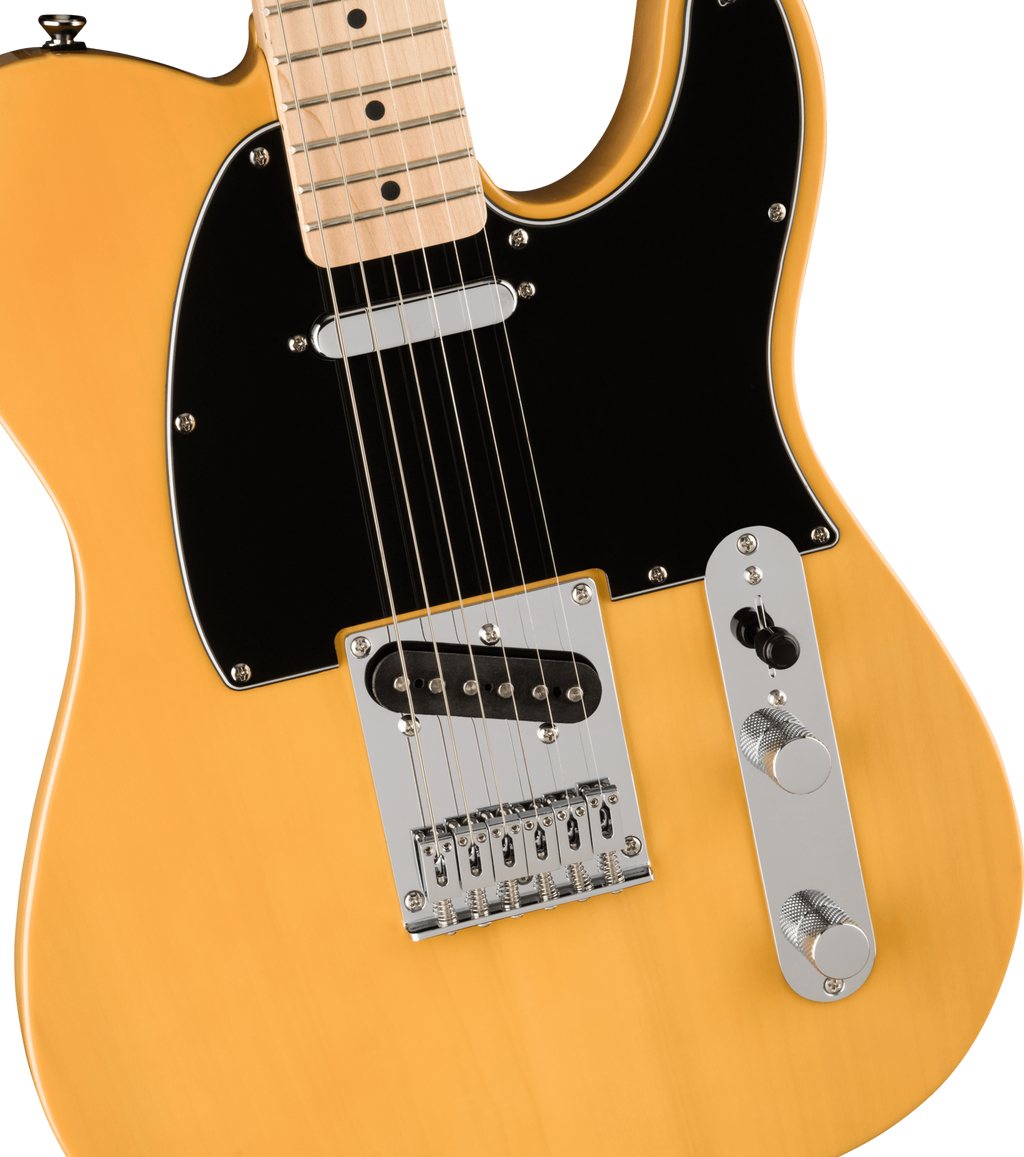 Squier Affinity Series Telecaster, Maple Fingerboard, Black Pickguard, Butterscotch Blonde