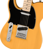 Squier Affinity Series Telecaster Left-Handed, Maple Fingerboard, Black Pickguard, Butterscotch Blonde