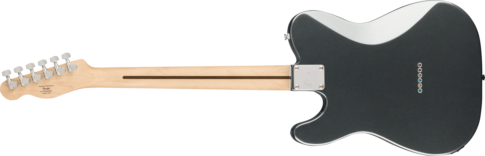 Squier Affinity Series Telecaster Deluxe, Laurel Fingerboard, White Pickguard, Charcoal Frost Metallic
