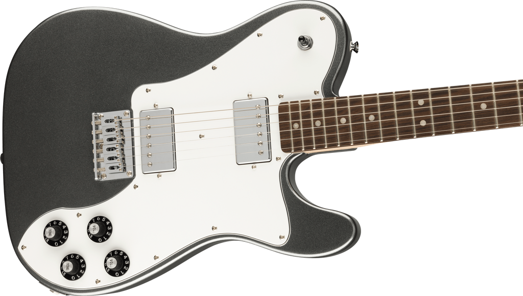 Squier Affinity Series Telecaster Deluxe, Laurel Fingerboard, White Pickguard, Charcoal Frost Metallic