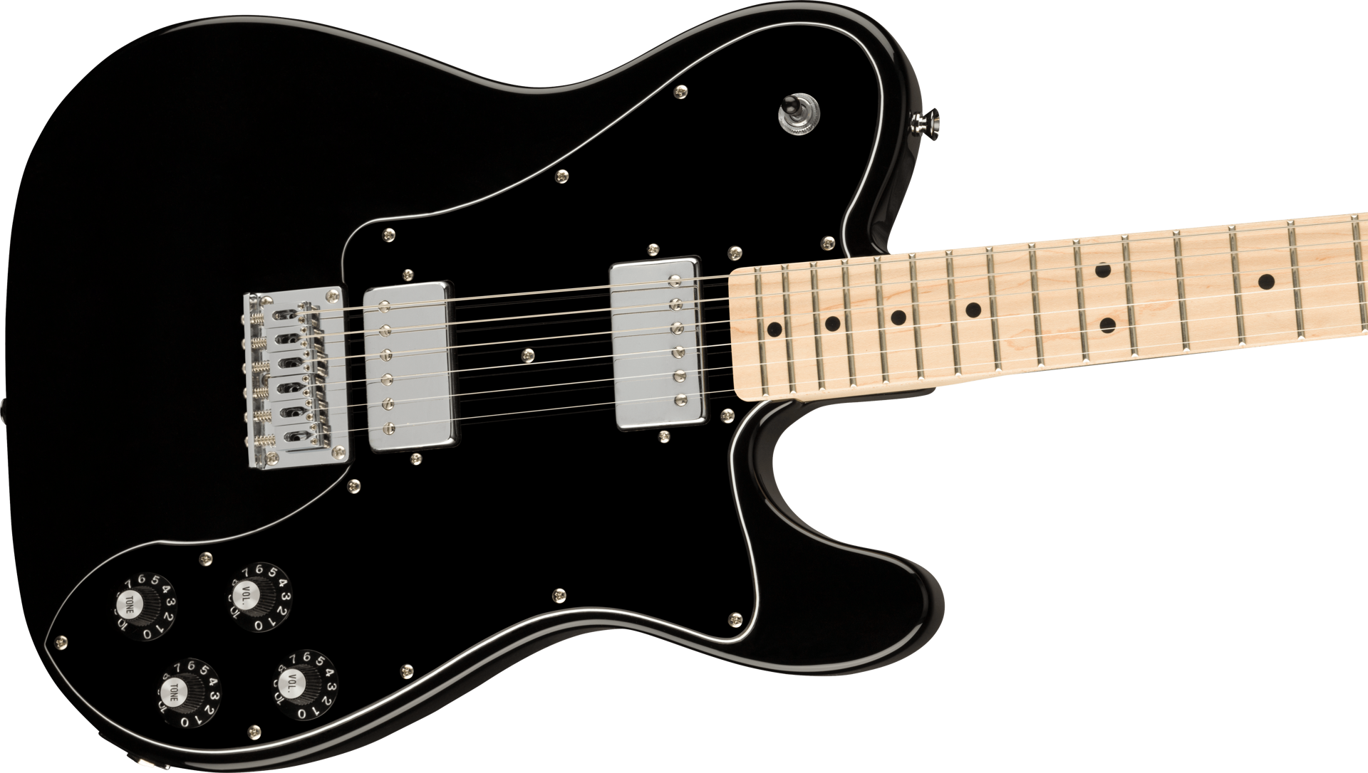 Squier Affinity Series Telecaster Deluxe, Maple Fingerboard, Black Pickguard, Black