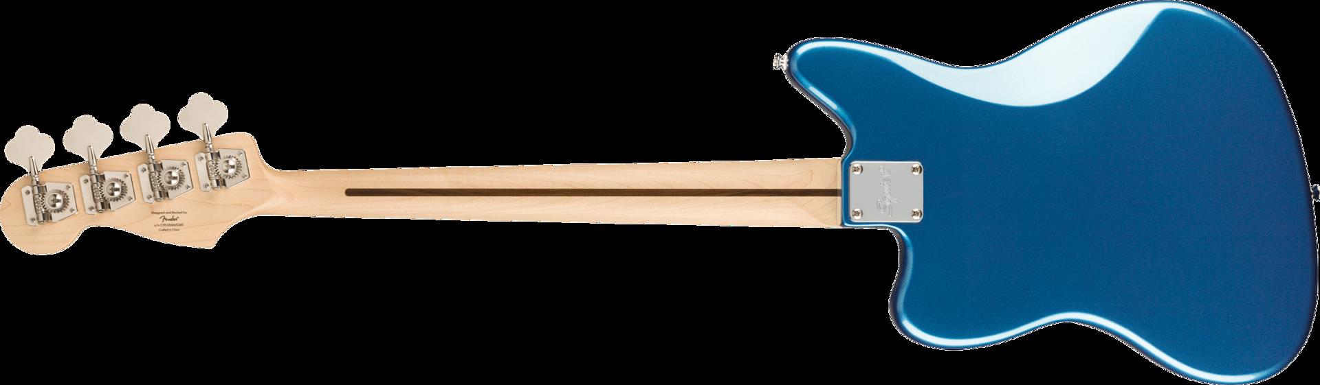 Squier Affinity Series Jaguar Bass Guitar H with Maple Fingerboard & White Pickguard in Lake Placid Blue