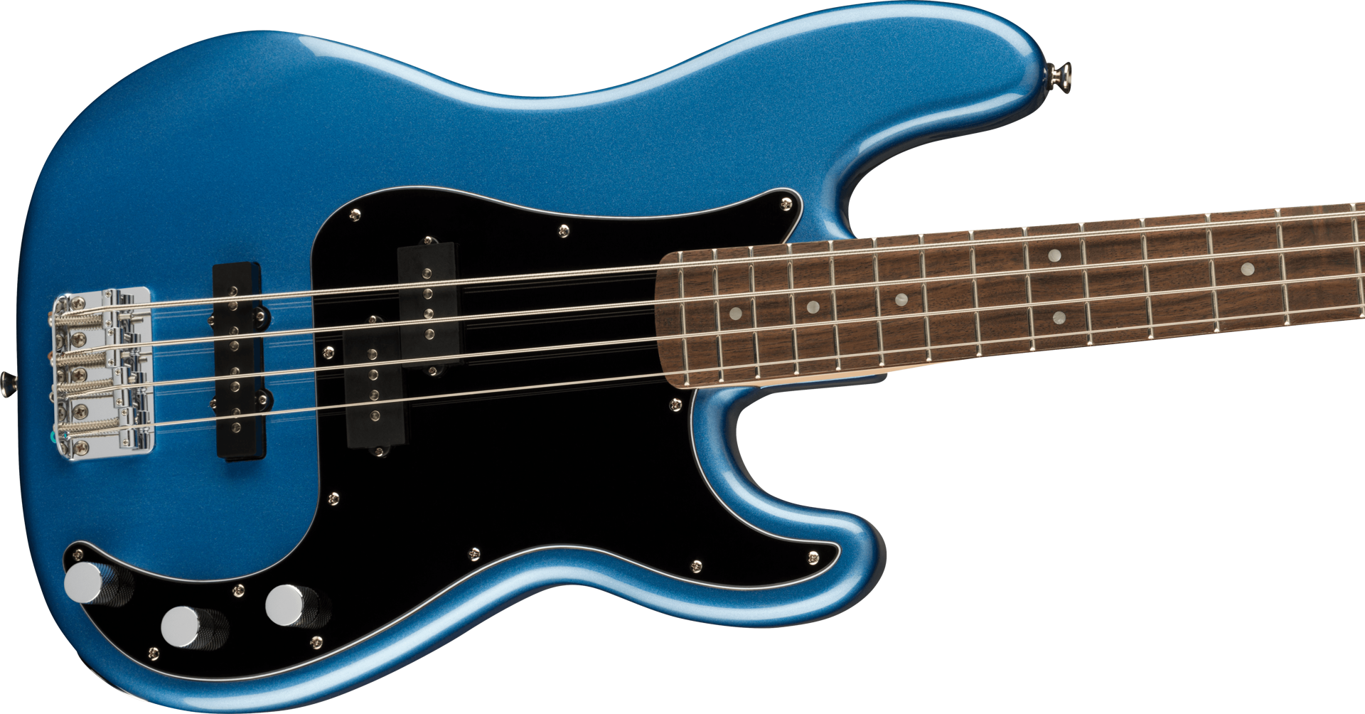 Squier Affinity Series Precision Bass PJ, Laurel Fingerboard, Black Pickguard, Lake Placid Blue