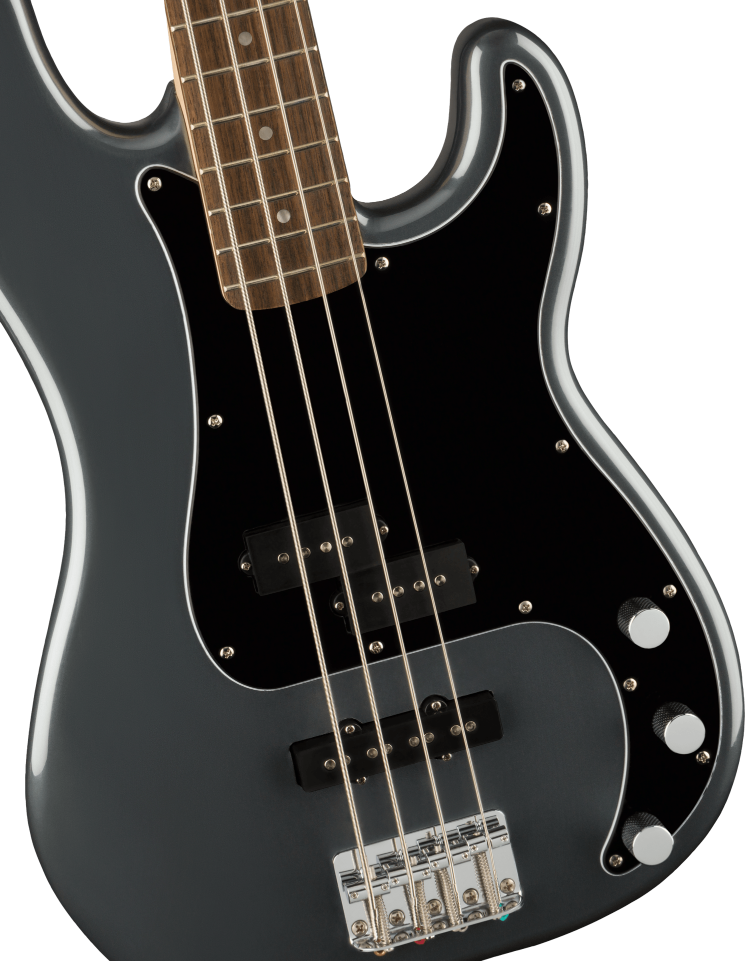 Squier Affinity Series Precision Bass PJ, Laurel Fingerboard, Black Pickguard, Charcoal Frost Metallic