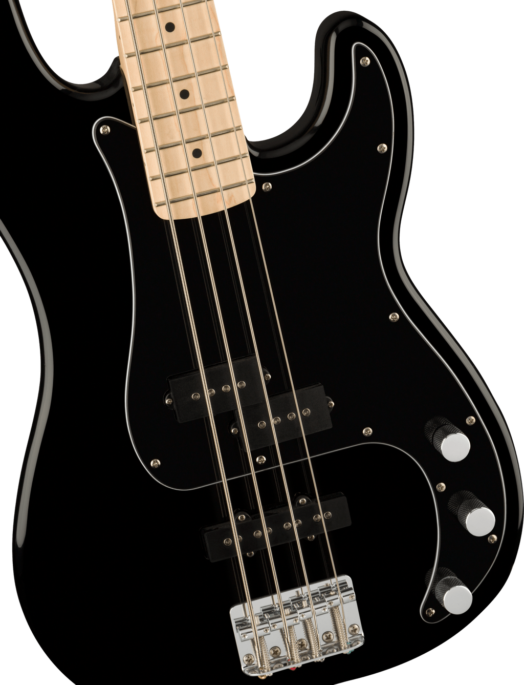 Squier Affinity Series Precision Bass PJ, Maple Fingerboard, Black Pickguard, Black