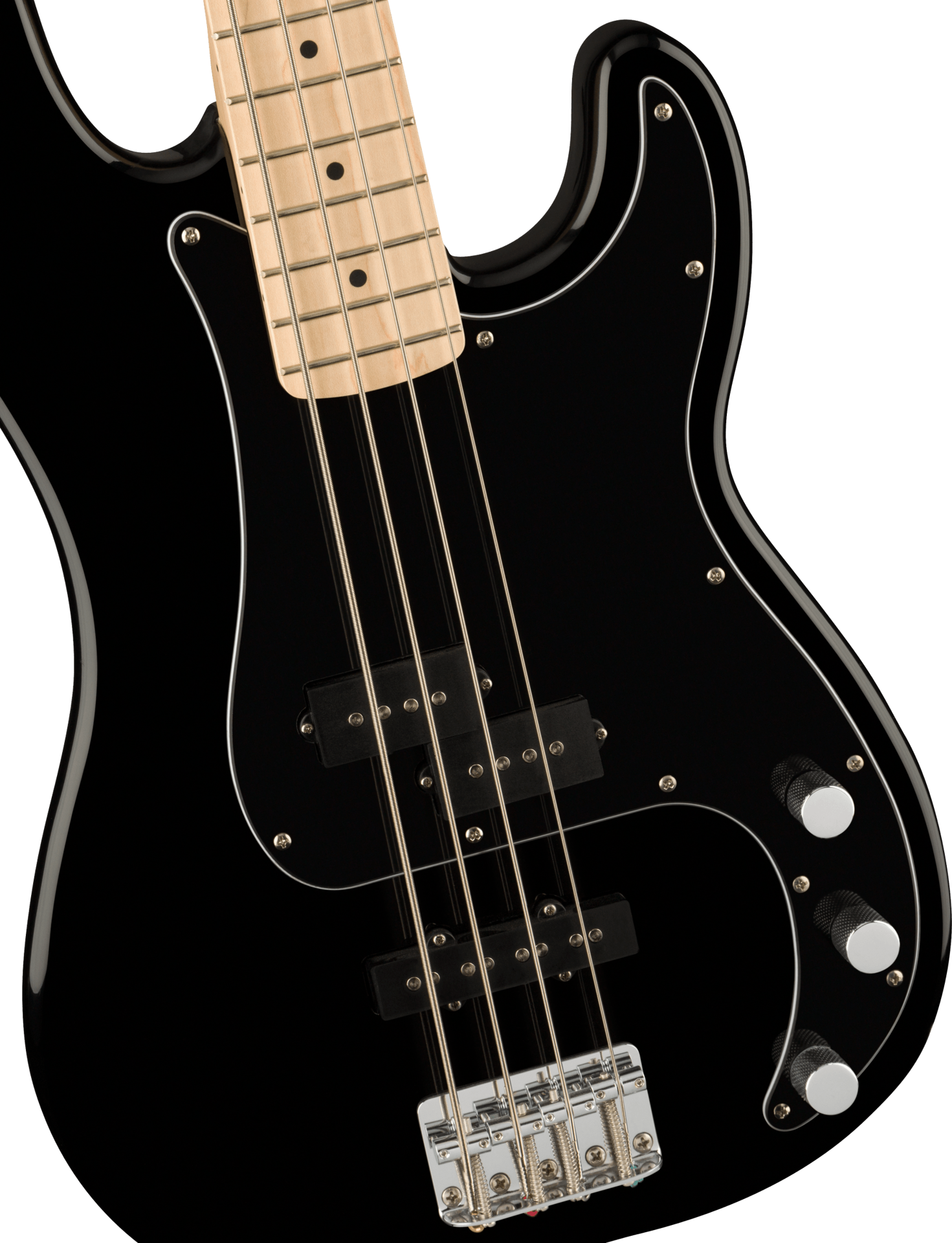 Squier Affinity Series Precision Bass PJ, Maple Fingerboard, Black Pickguard, Black