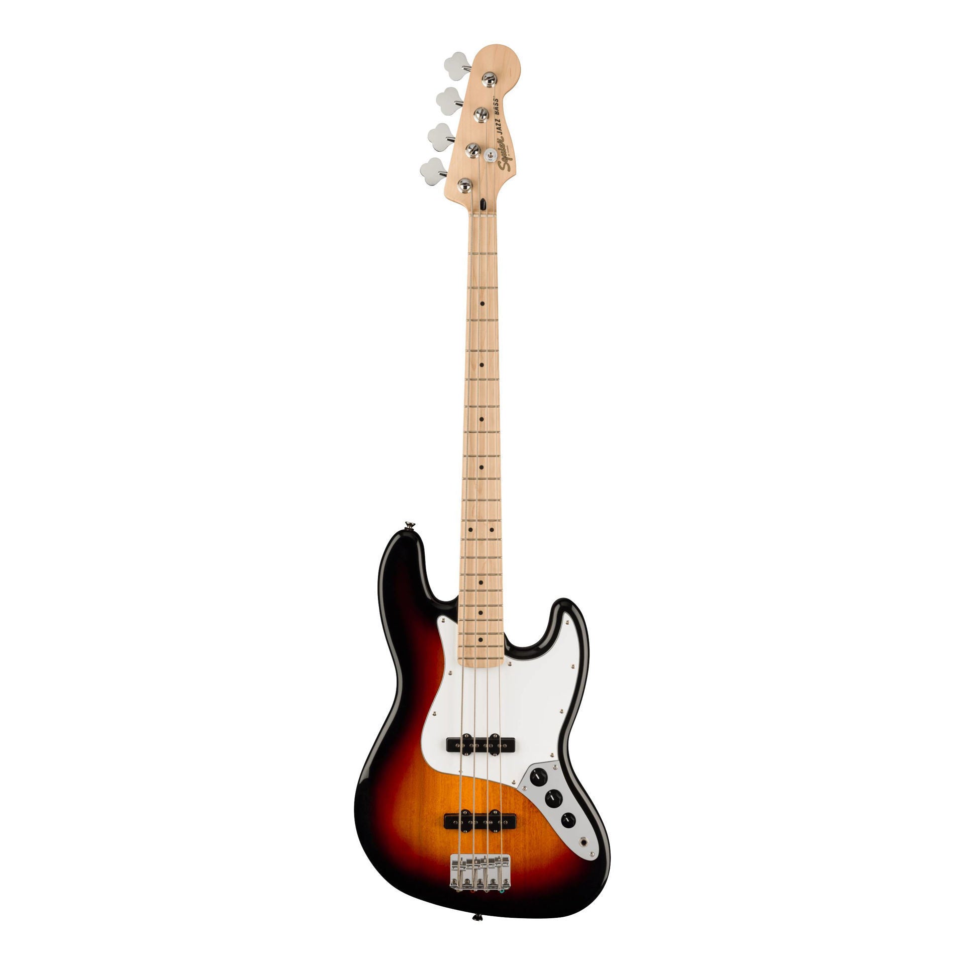 Squier Affinity Series Jazz Bass, Maple Fingerboard, White Pickguard, 3-Color Sunburst