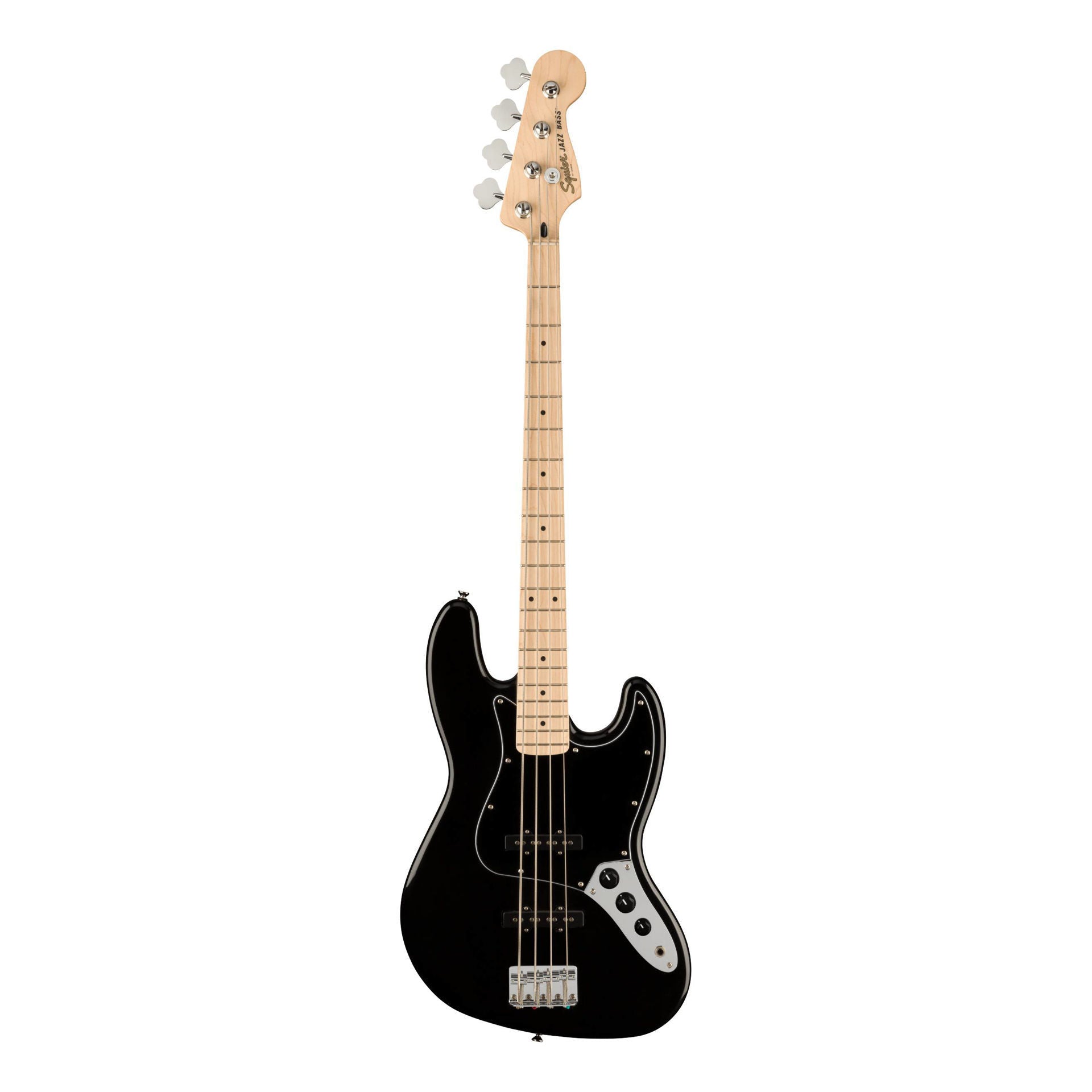 Squier Affinity Series Jazz Bass, Maple Fingerboard, Black Pickguard, Black