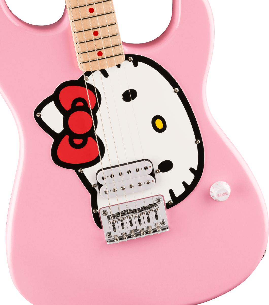 Squier Limited Edition Hello Kitty Stratocaster Electric Guitar in Pink with Gig Bag - B-Stock
