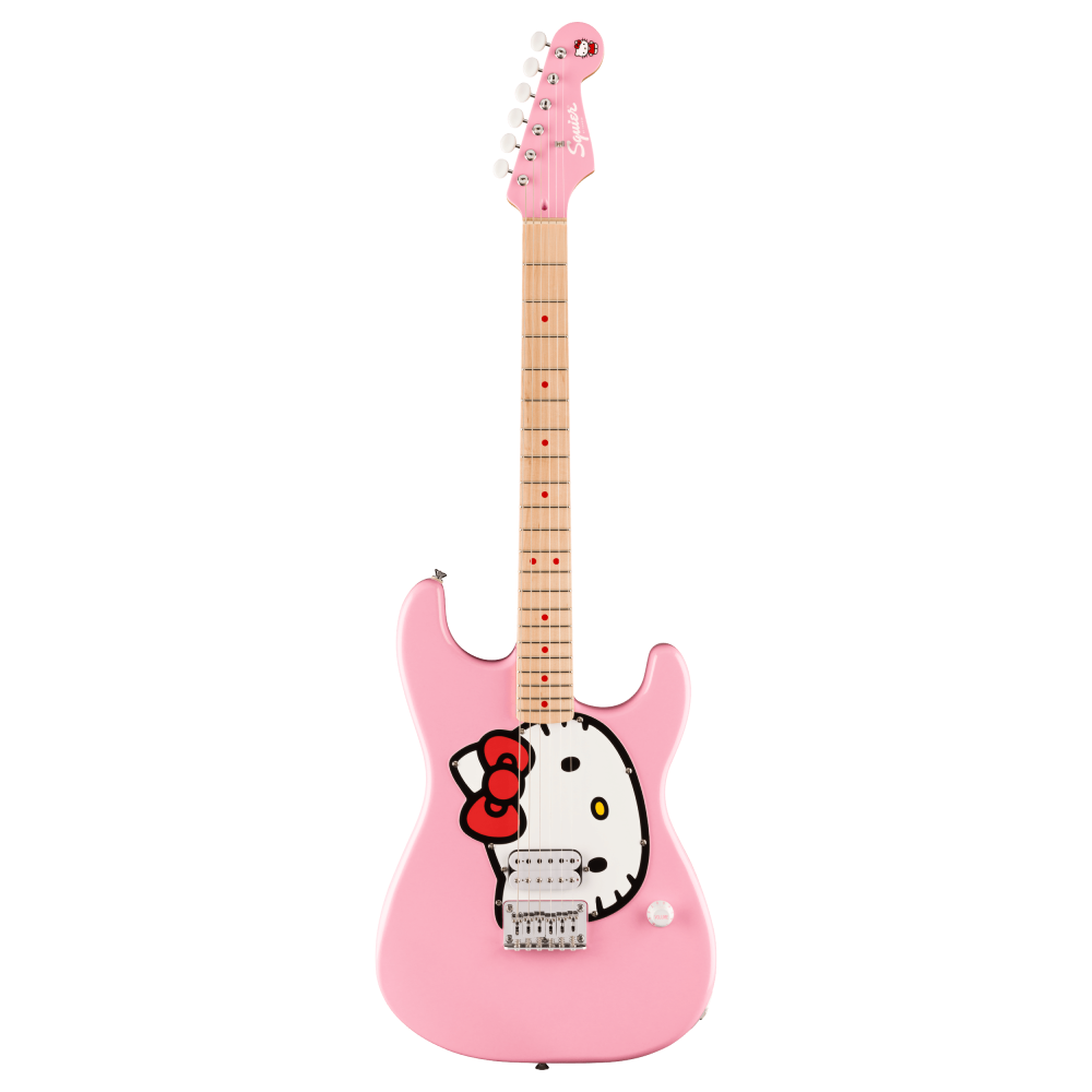 Squier Limited Edition Hello Kitty Stratocaster Electric Guitar - Pink