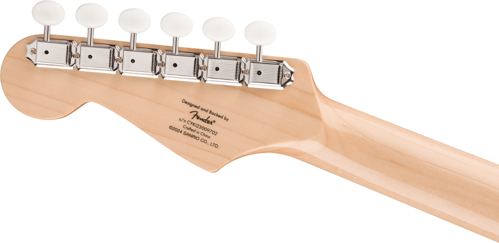 Squier X Hello Kitty Stratocaster Electric Guitar - White