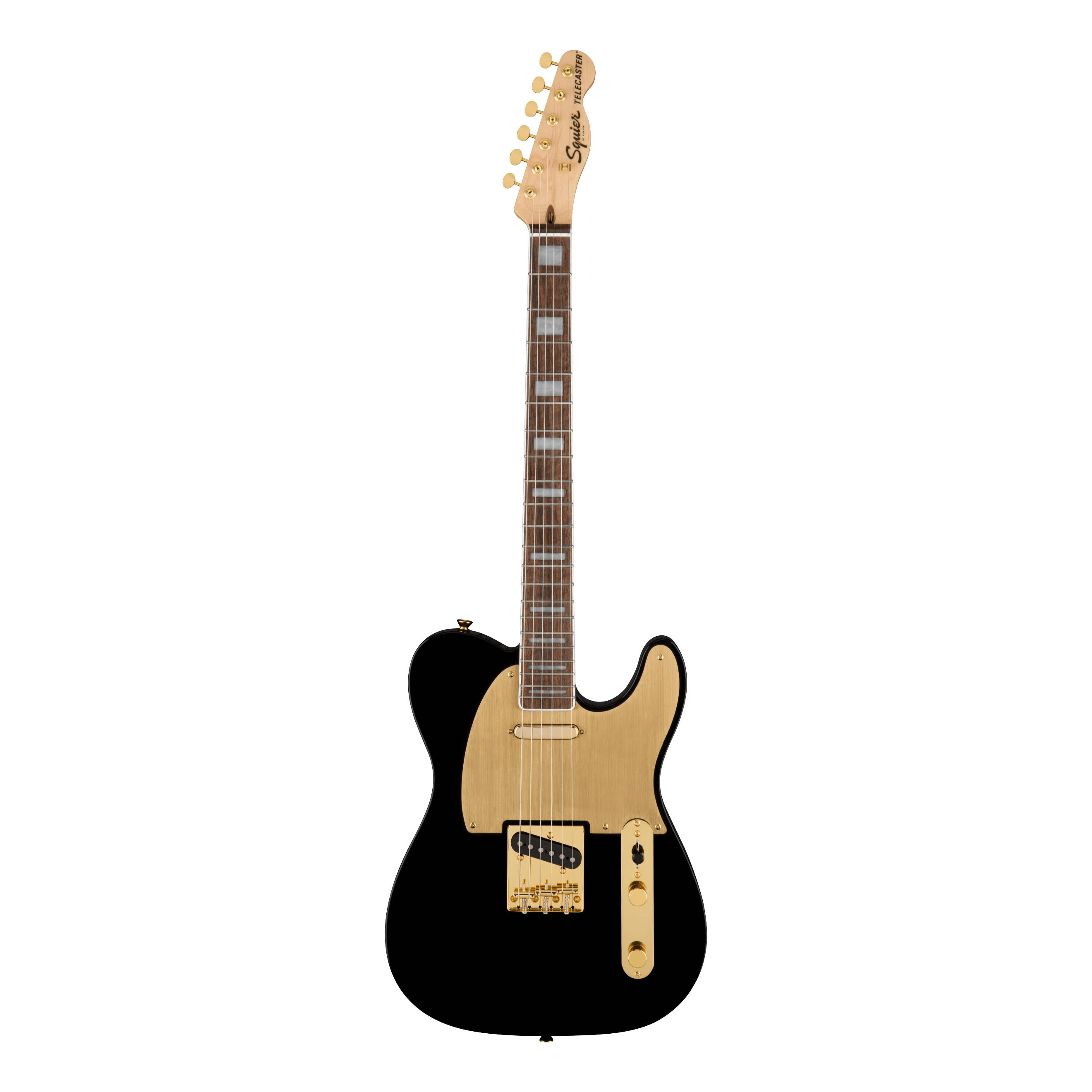 Squier 40th Anniversary Gold Edition Telecaster Electric Guitar - Black
