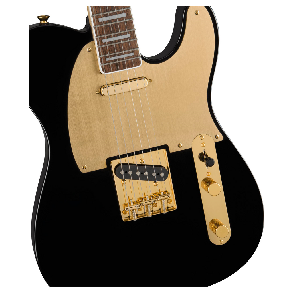 Squier 40th Anniversary Gold Edition Telecaster Electric Guitar - Black