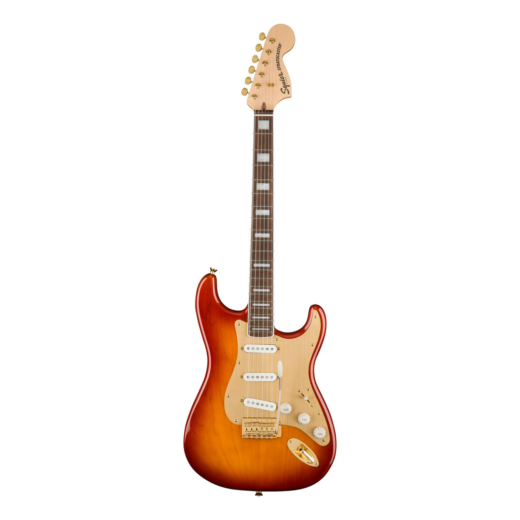 Squier 40th Anniversary Gold Edition Stratocaster Electric Guitar - Sienna Sunburst