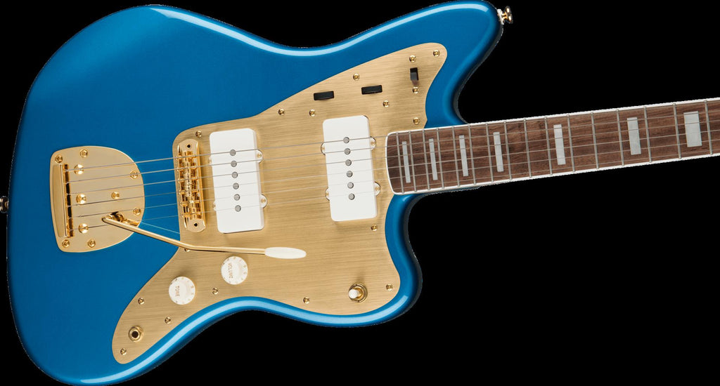 Squier 40th Anniversary Jazzmaster Gold Edition Electric Guitar - Lake Placid Blue