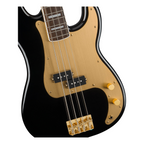 Squier 40th Anniversary Precision Bass Guitar Gold Edition Laurel Fretboard Black