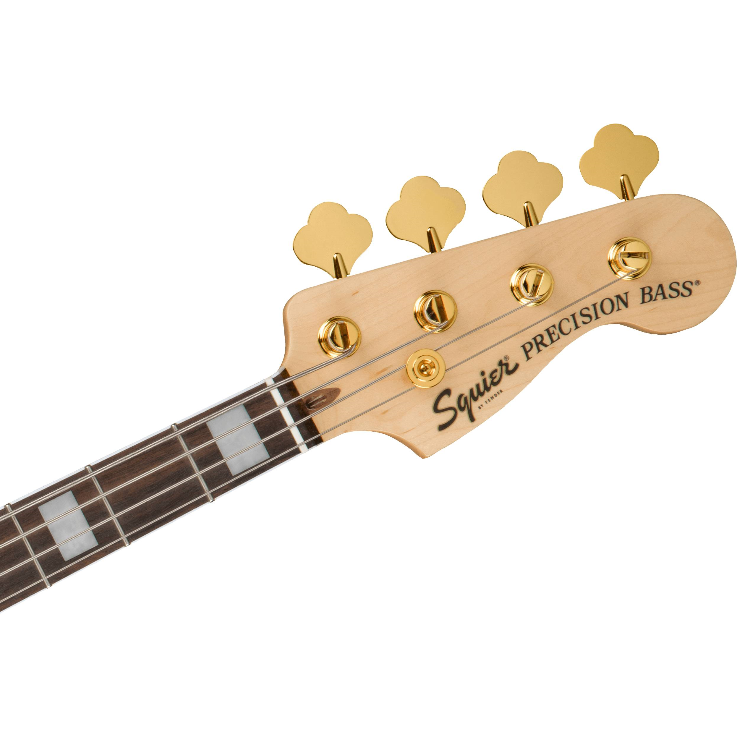 Squier 40th Anniversary Precision Bass Guitar Gold Edition Laurel Fretboard Black