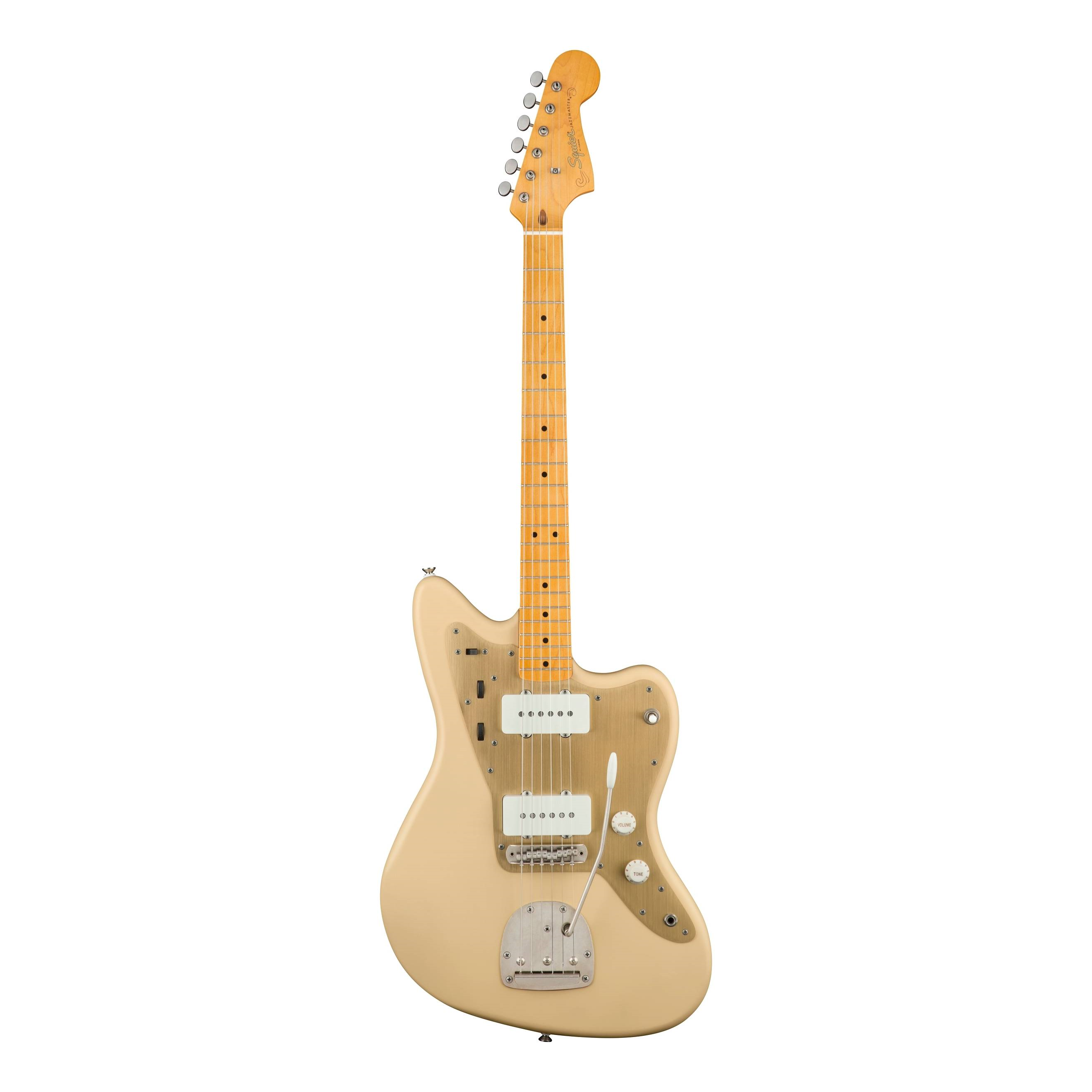 Squier 40th Anniversary Jazzmaster Vintage Edition Electric Guitar Maple Fingerboard Satin Desert Sand
