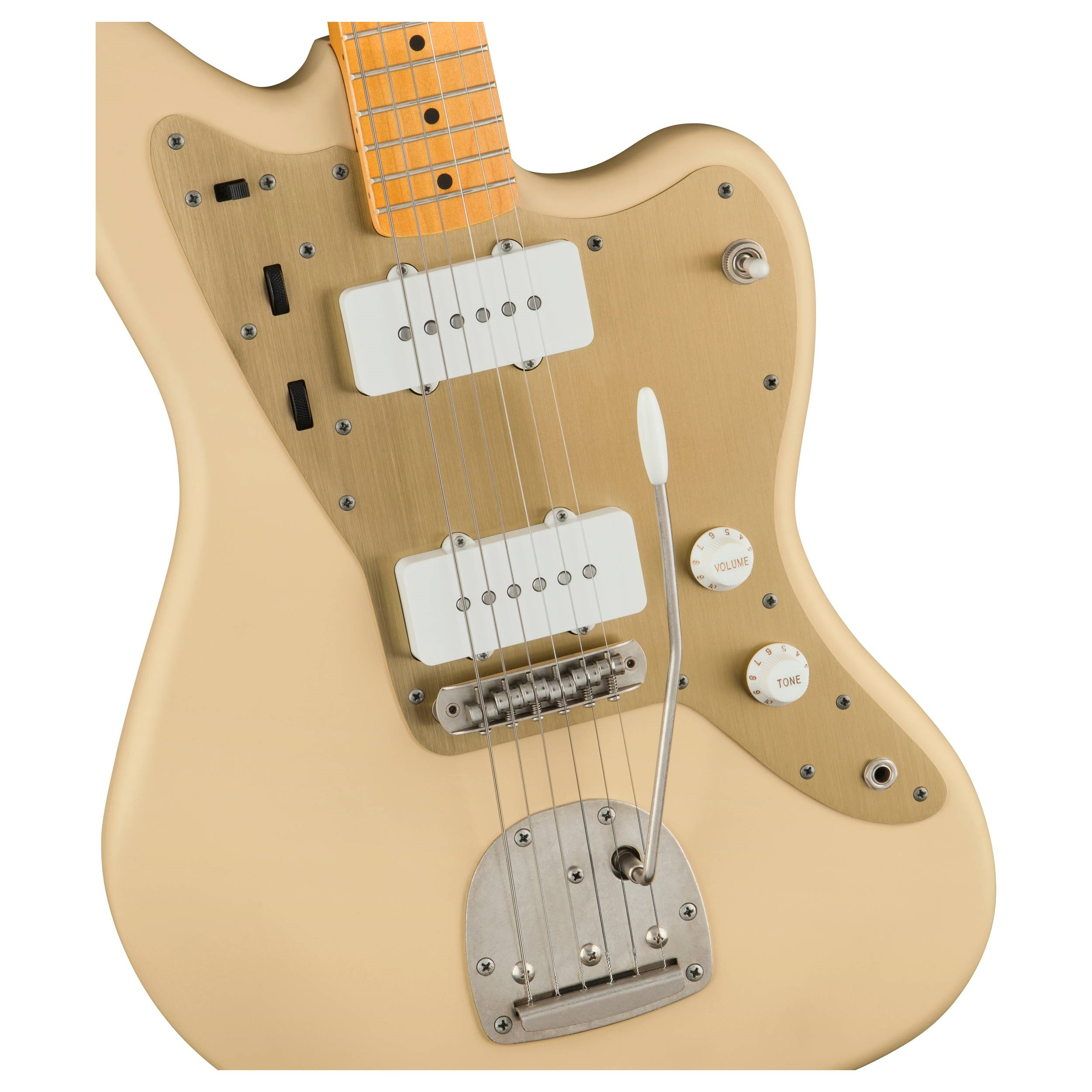 Squier 40th Anniversary Jazzmaster Vintage Edition Electric Guitar Maple Fingerboard Satin Desert Sand