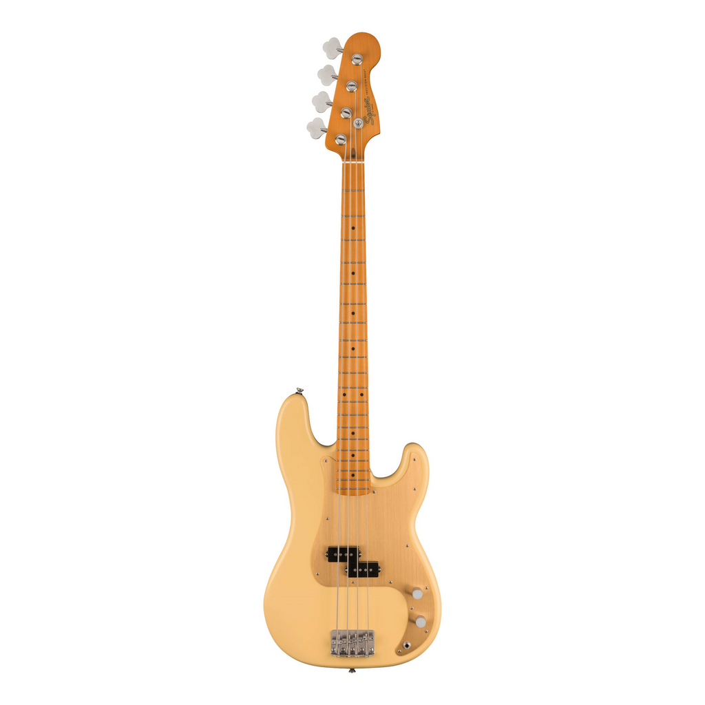 Squier 40th Anniversary Precision Bass Guitar Vintage Edition Maple Neck Satin Vintage Blonde