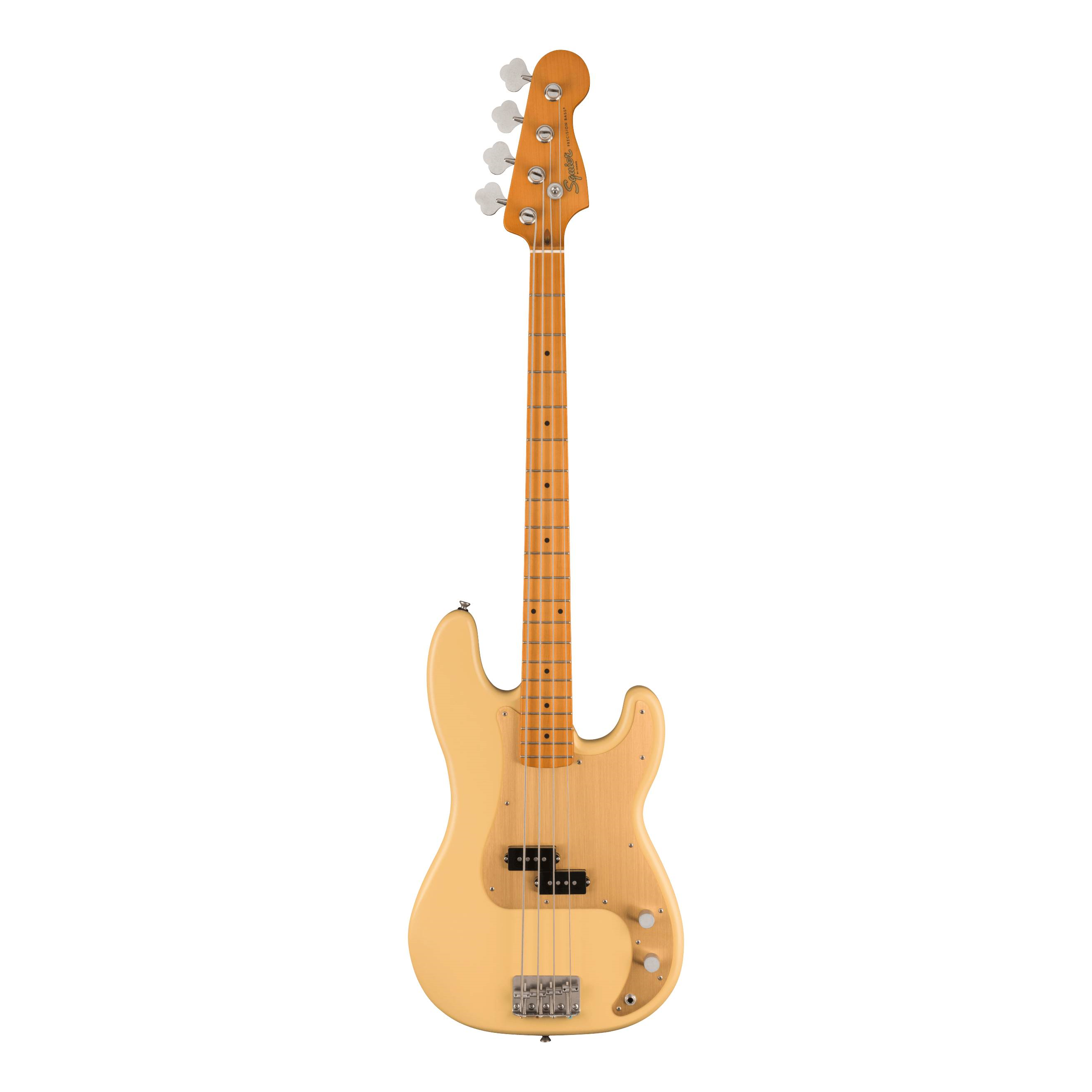 Squier 40th Anniversary Precision Bass Guitar Vintage Edition Maple Neck Satin Vintage Blonde