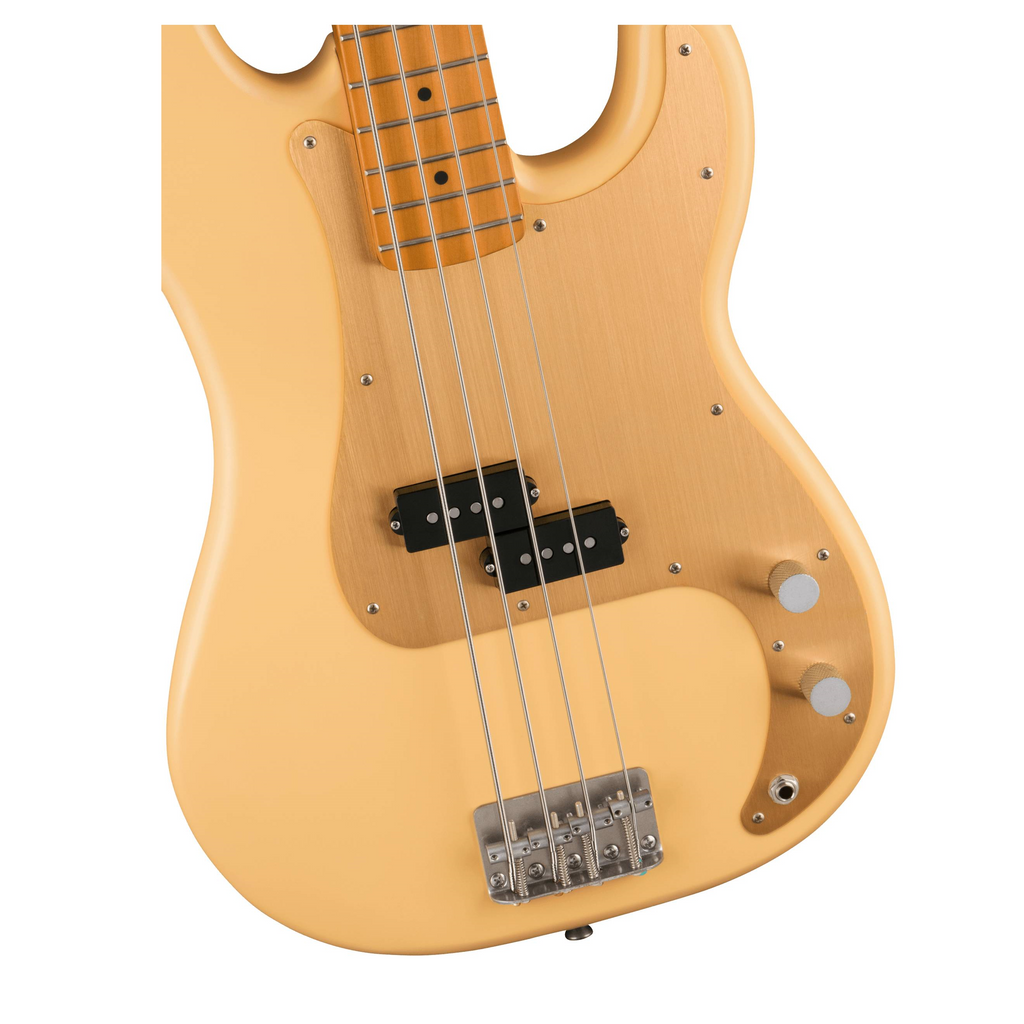Squier 40th Anniversary Precision Bass Guitar Vintage Edition Maple Neck Satin Vintage Blonde
