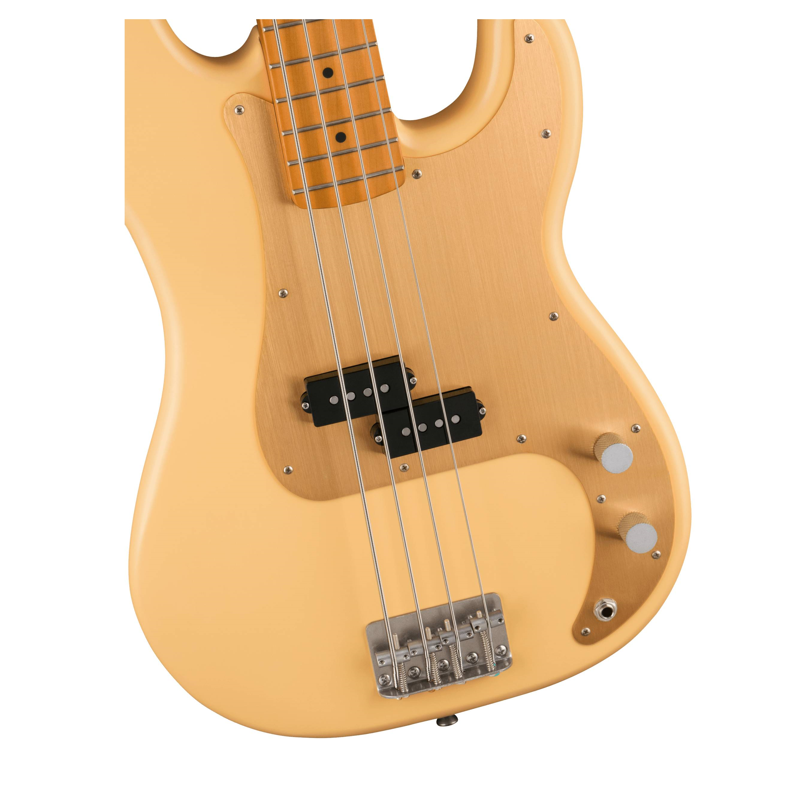 Squier 40th Anniversary Precision Bass Guitar Vintage Edition Maple Neck Satin Vintage Blonde