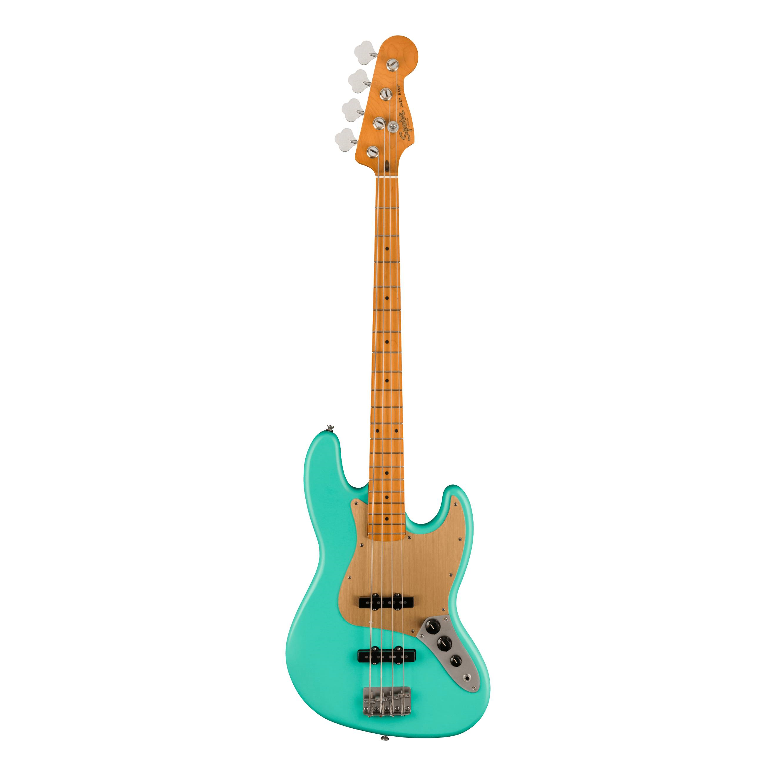 Squier 40th Anniversary Jazz Bass Guitar Vintage Edition Maple Fingerboard Satin Seafoam Green