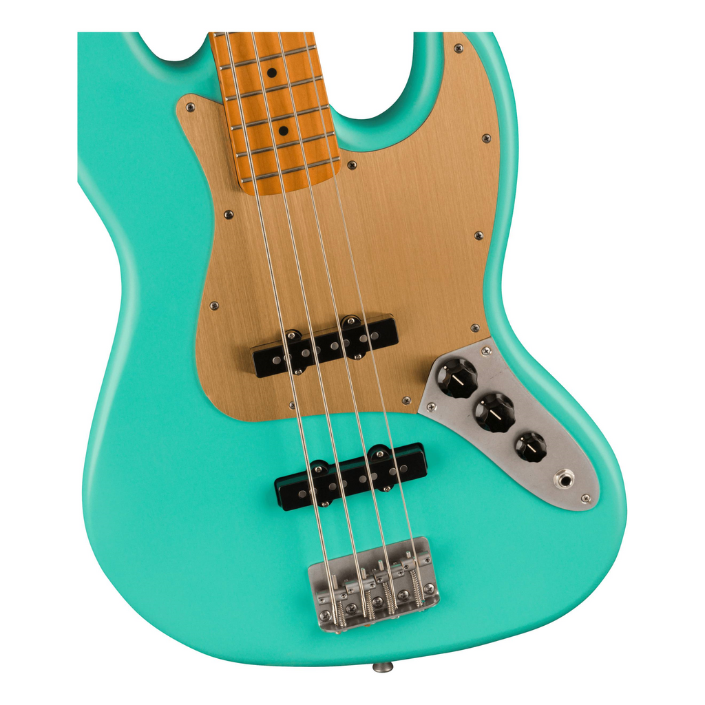 Squier 40th Anniversary Jazz Bass Guitar Vintage Edition Maple Fingerboard Satin Seafoam Green