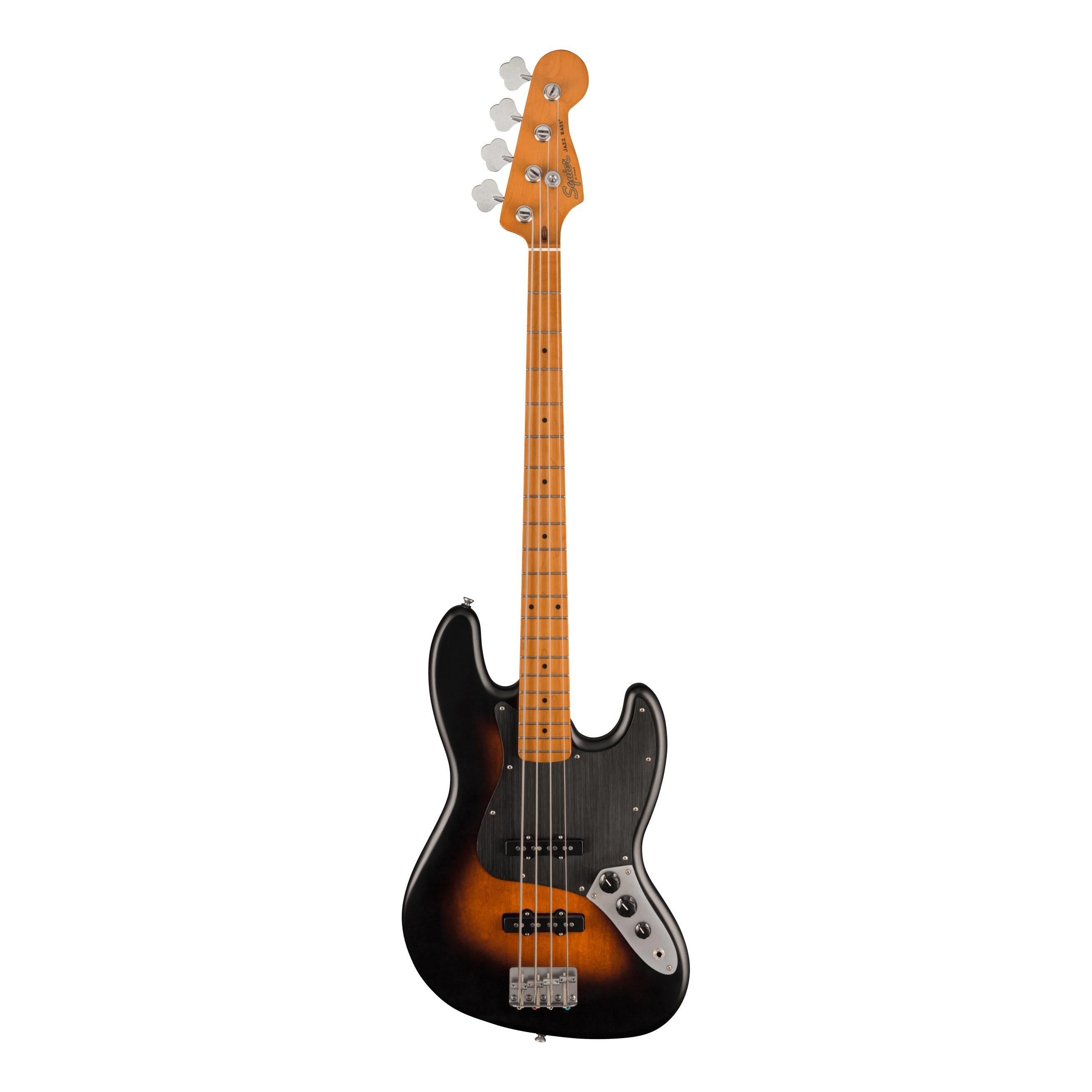 Squier 40th Anniversary Jazz Bass Guitar Vintage Edition Maple Neck Satin Wide 2-Colour Sunburst