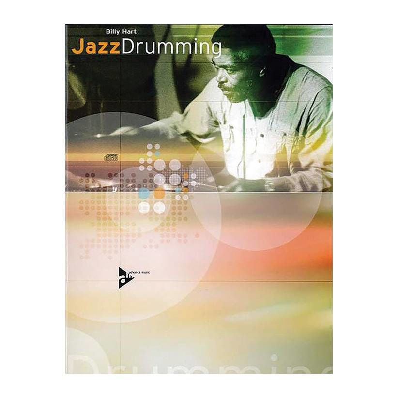 Jazz drumming book and CD by Billy Hart, featuring drum techniques and jazz rhythms, with sheet music and instructional content.