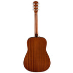 Fender CD-60S dreadnought acoustic guitar pack in natural finish with guitar, case, and accessories on a stand.