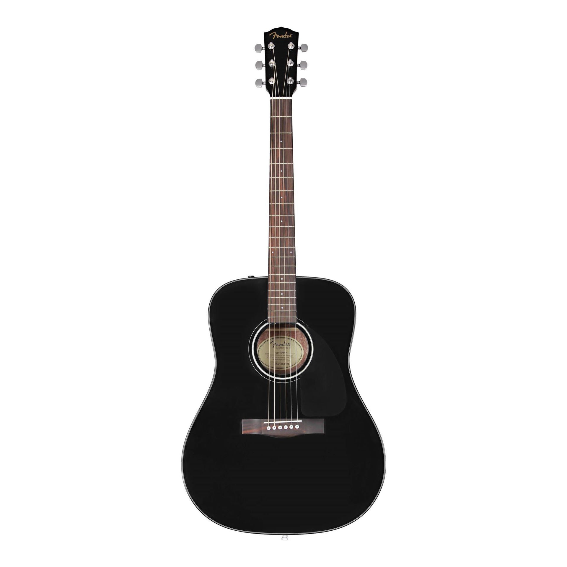 Fender CD-60 Dreadnought V3 Acoustic Guitar - WN - Black