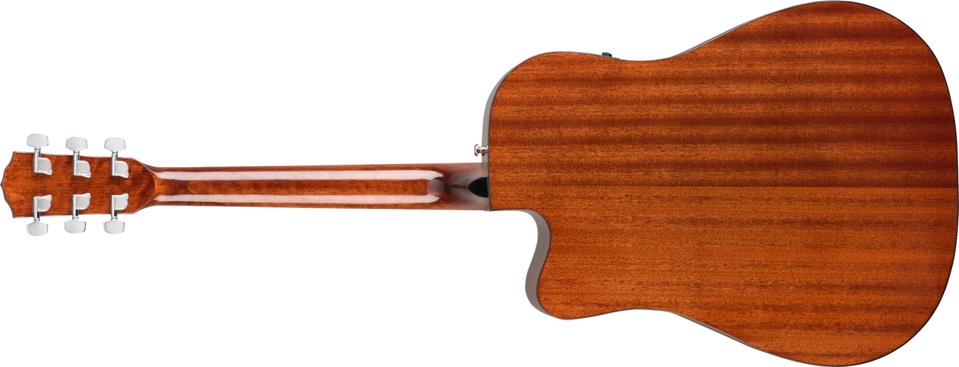 Fender CD-60SCE all-mahogany dreadnought acoustic guitar with walnut fingerboard, showcasing its body and detailed craftsmanship.