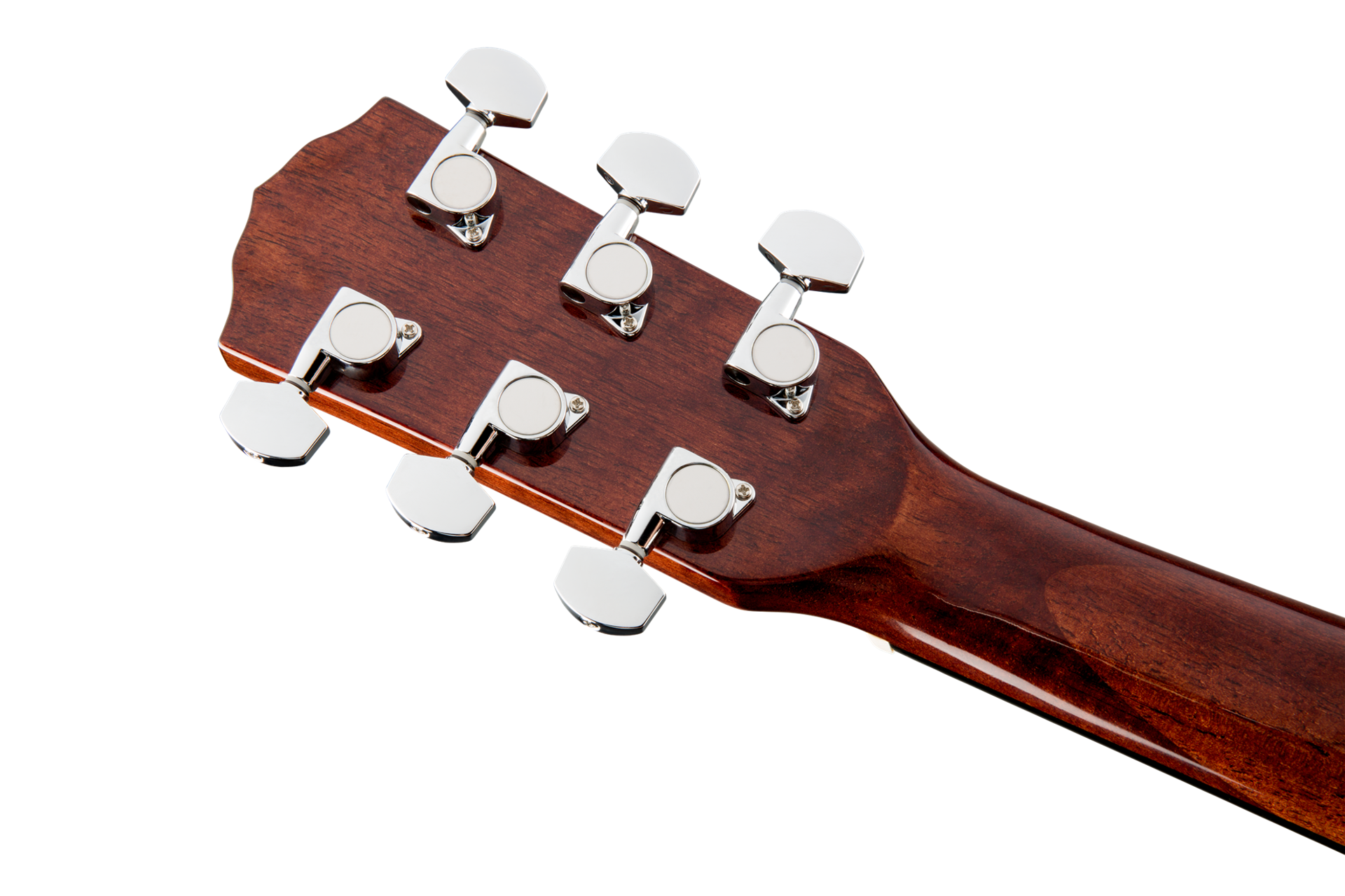 Fender CD-60SCE dreadnought acoustic guitar with all-mahogany body and walnut fingerboard, showcasing the guitar's rich wood finish.