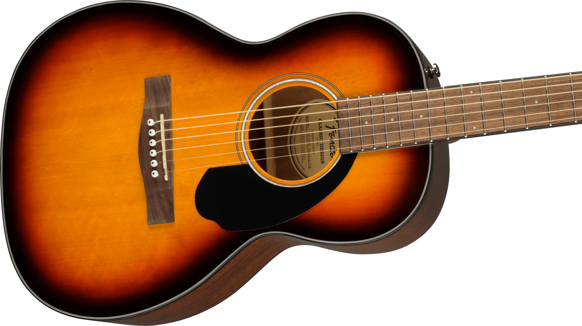 Fender CP-60S Parlor Acoustic Guitar with Walnut Fingerboard in Sunburst