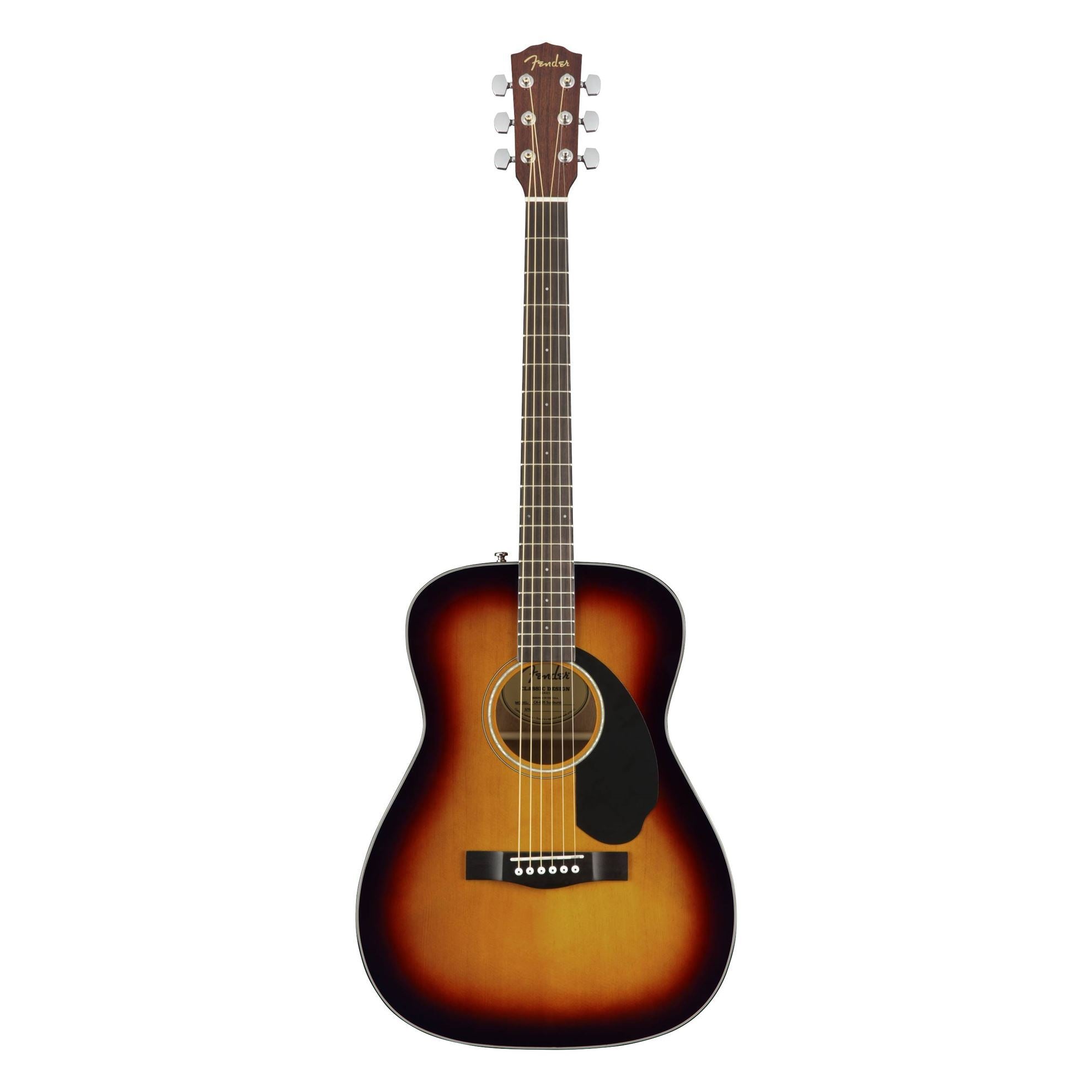 Fender CC-60S Concert Acoustic Guitar with Walnut Fingerboard in 3-Color Sunburst