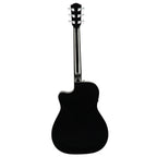 Fender CC-60SCE concert acoustic guitar in black, featuring a cutaway body and built-in pickup for versatile playing.