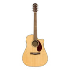 Fender CD-140SCE dreadnought acoustic electric guitar with walnut fingerboard and case, shown on a plain background.