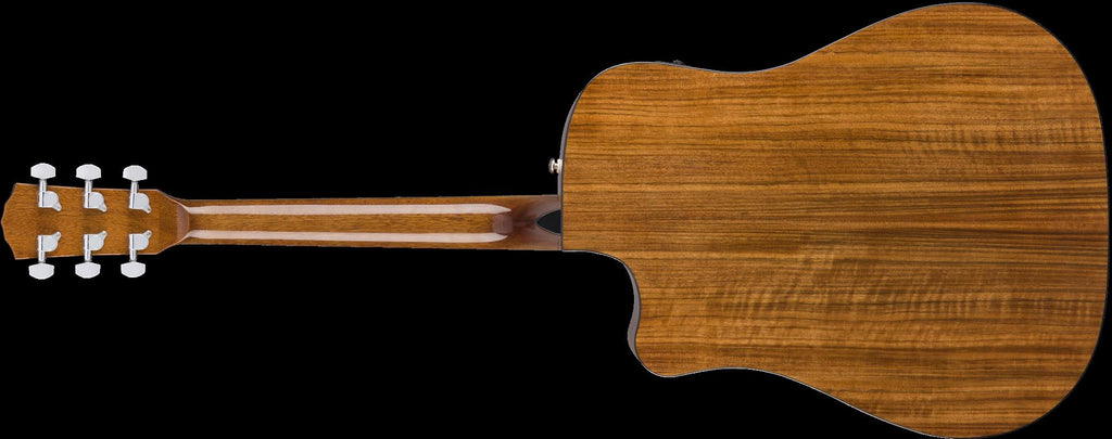 Fender CD-140SCE dreadnought acoustic electric guitar with walnut fingerboard and included guitar case, featuring a natural wood finish.