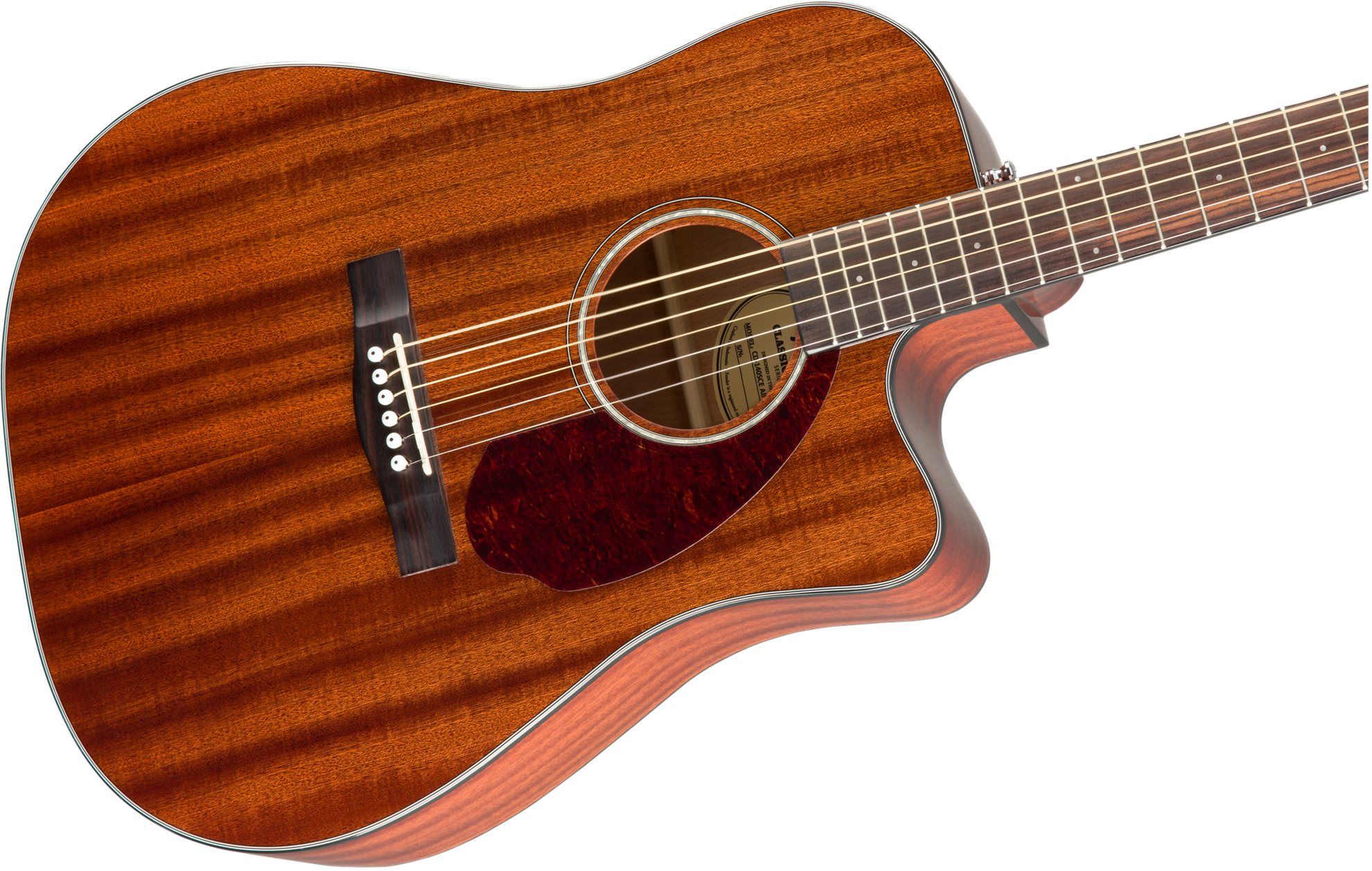 Fender CD-140SCE Dreadnought Acoustic Guitar with Walnut Fingerboard & Case in All-Mahogany