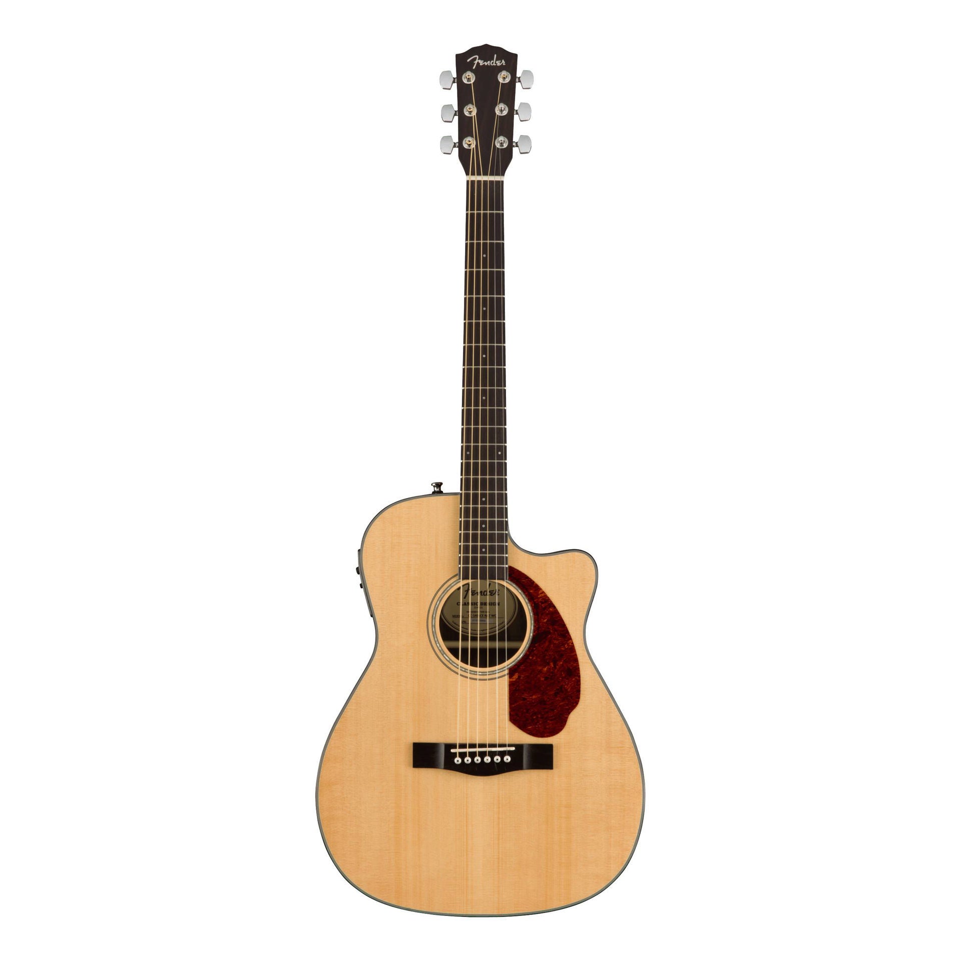 Fender CC-140SCE Dreadnought Acoustic Guitar with Walnut Fingerboard & Case in Natural