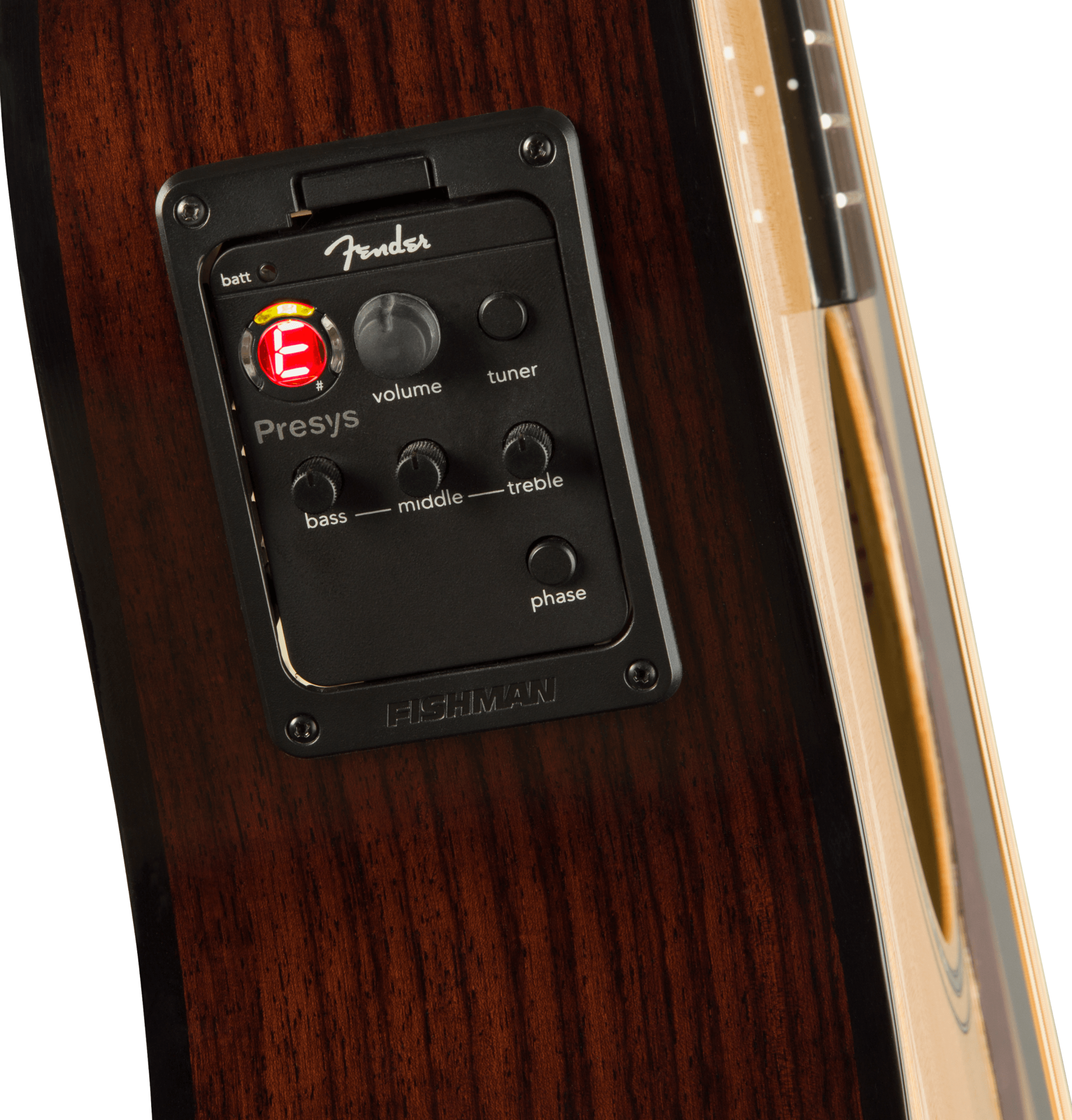 Fender CC-140SCE Dreadnought Acoustic Guitar with Walnut Fingerboard & Case in Natural