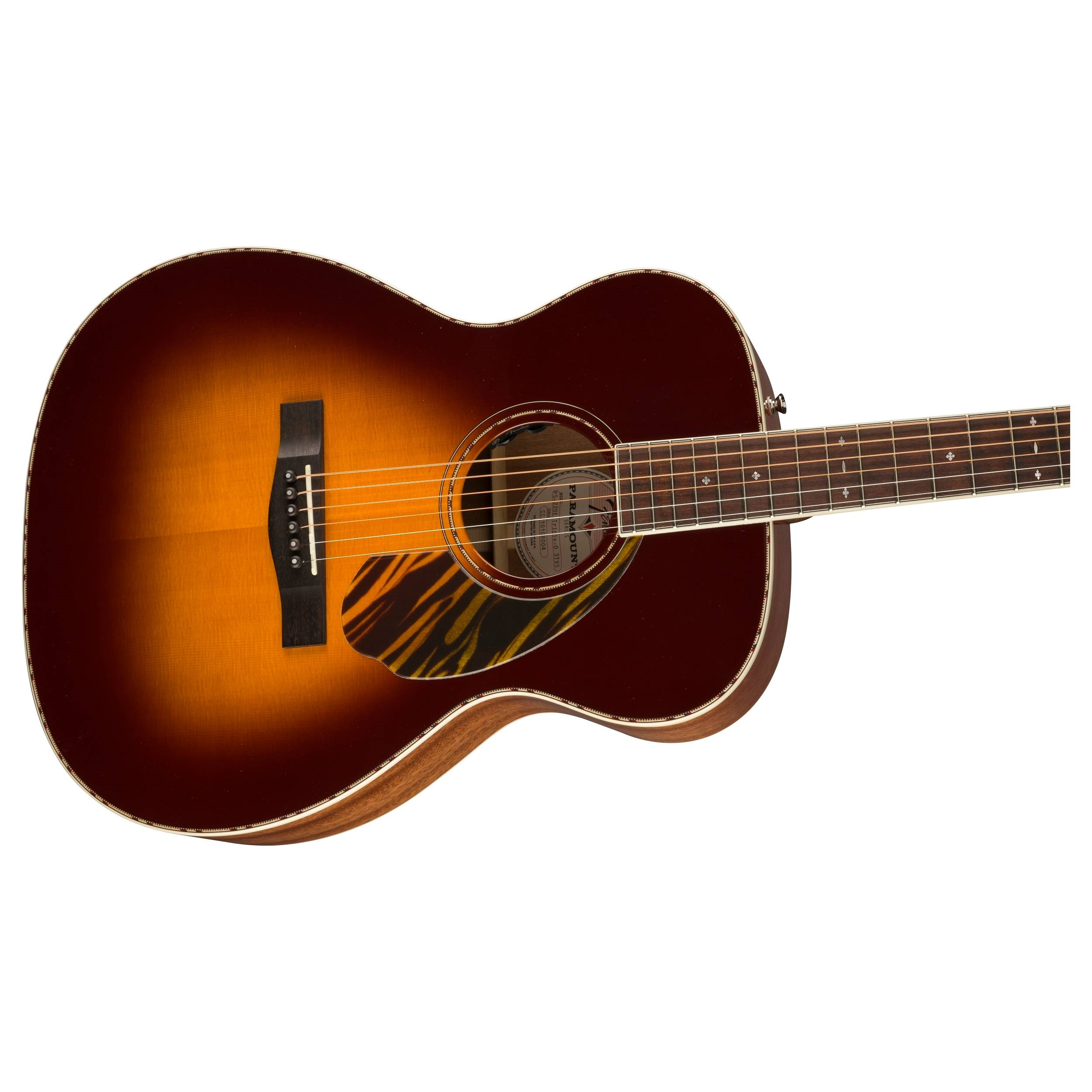 Fender PO 220E Orchestra Ovangkol Fretboard - 3 Colour Vintage Burst