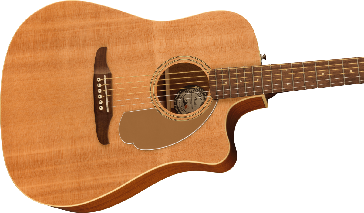 Fender Redondo Player Acoustic Guitar with Gold Pickguard in Natural
